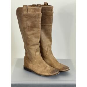 Frye Paige Tall Riding Equestrian Knee High Boots Light Tan Size 7.5